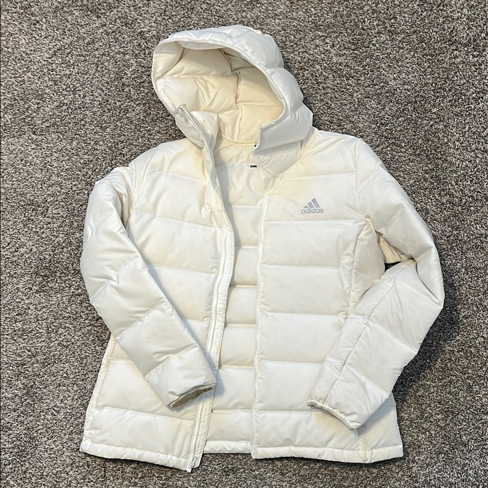 Adidas White Puffer Jacket